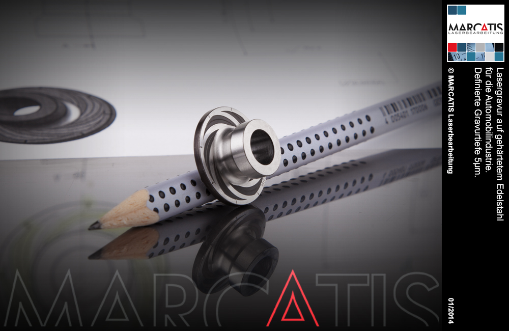 Lasergravur auf gehärtetem Edelstahl